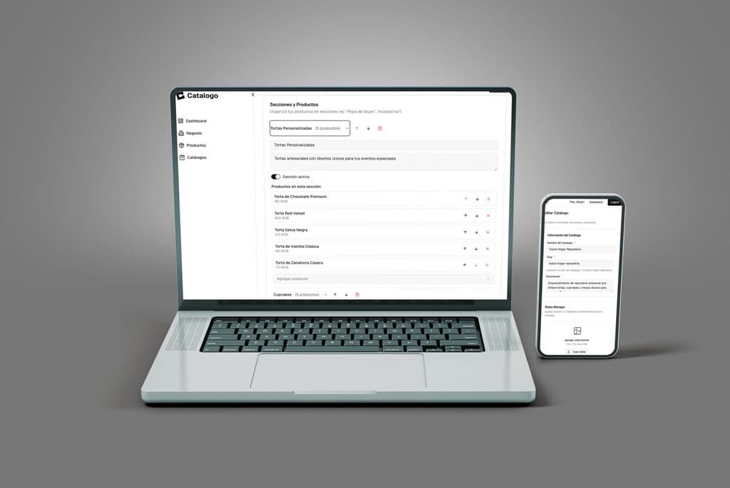 Catálogo en dispositivos móviles